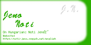 jeno noti business card